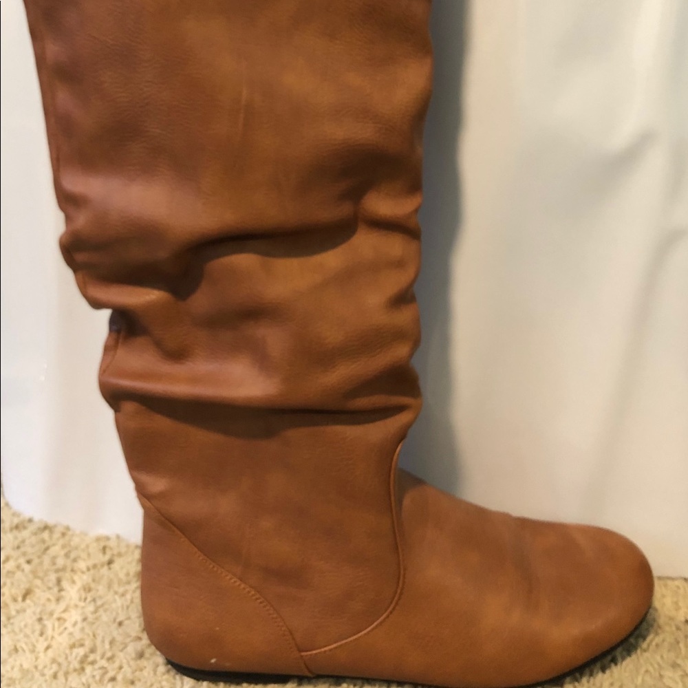 Charlotte Russe: Brown Ruffled Boots